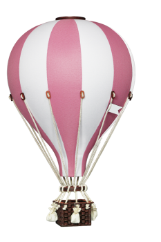 Deko Heißluftballon altrosa / weiß - SuperBalloon